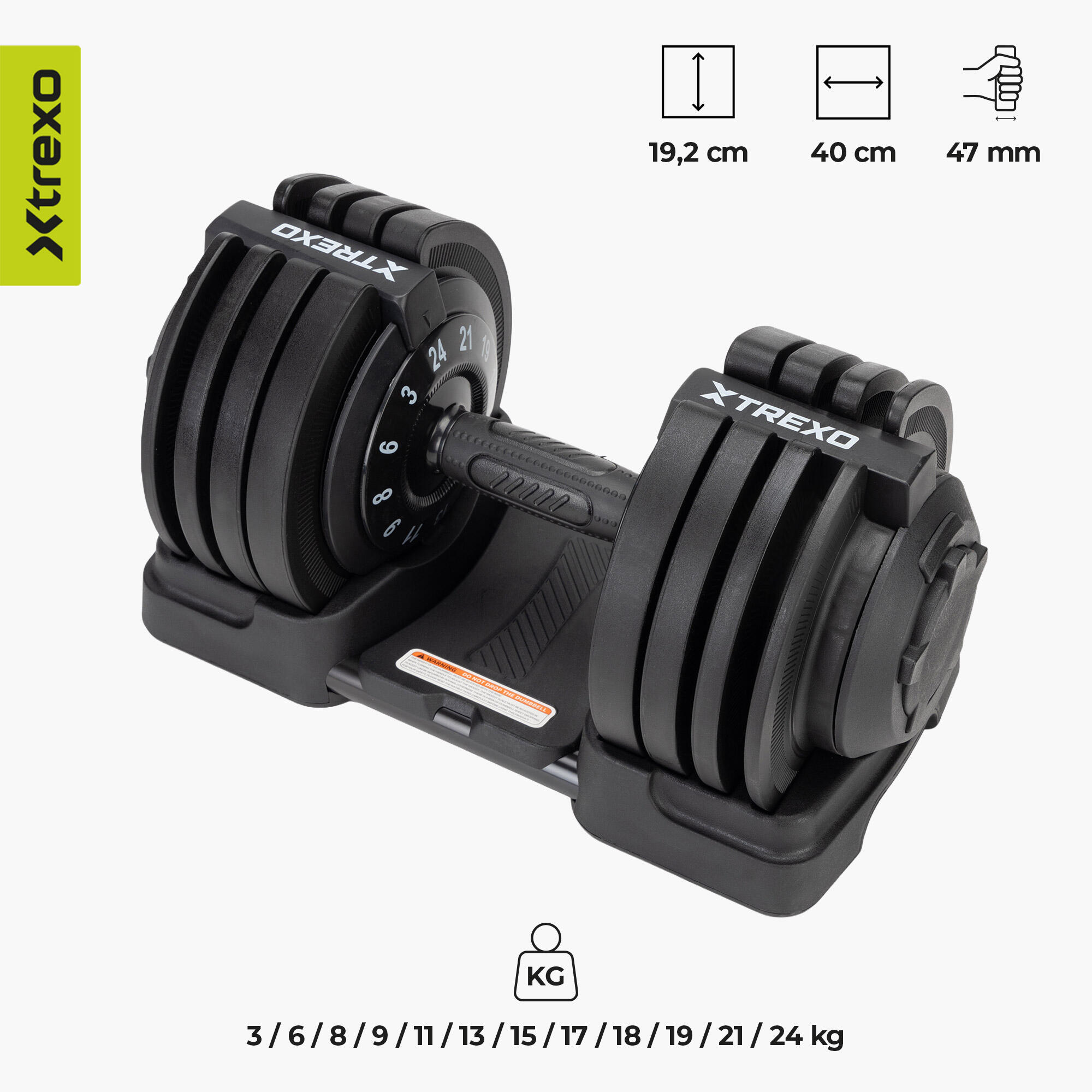 XTREXO TXO-B4W002 haltère réglable 3/7