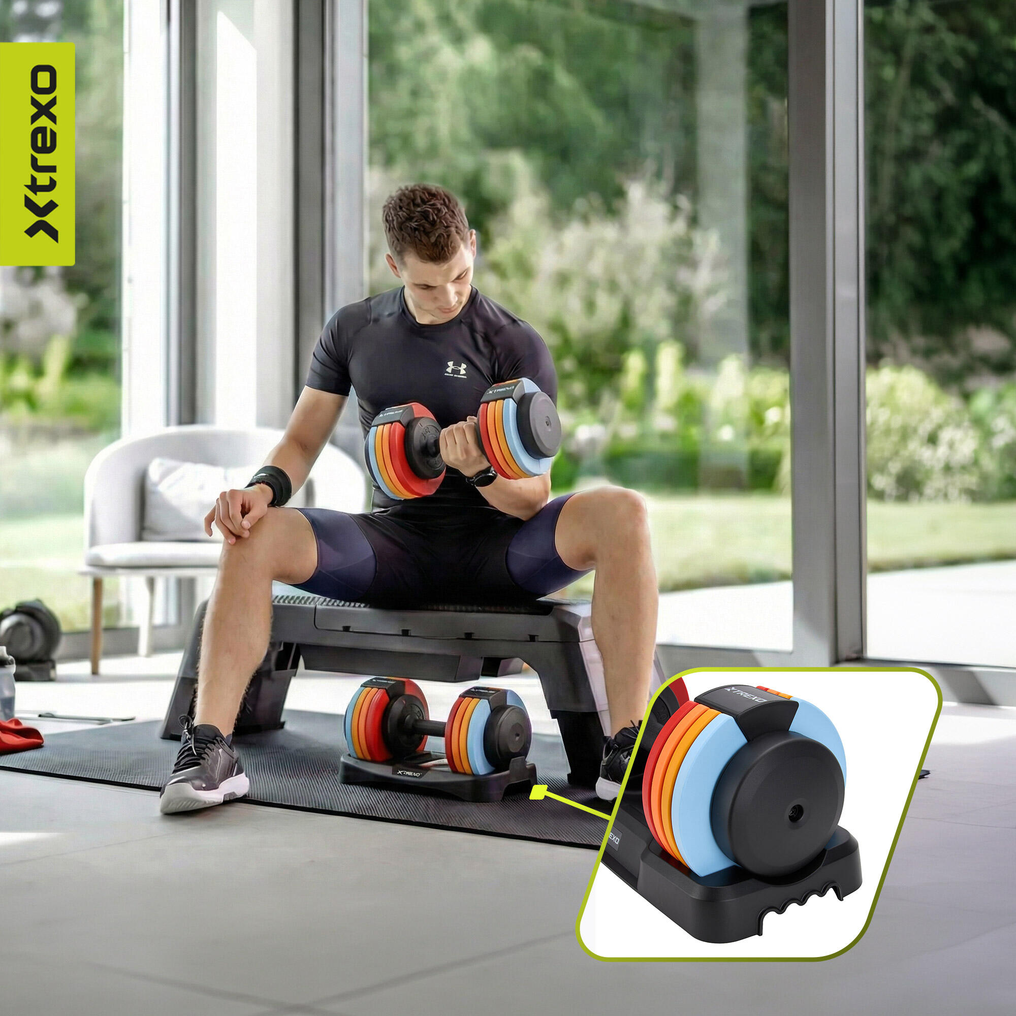 Manubrio regolabile XTREXO 25 kg 6/7