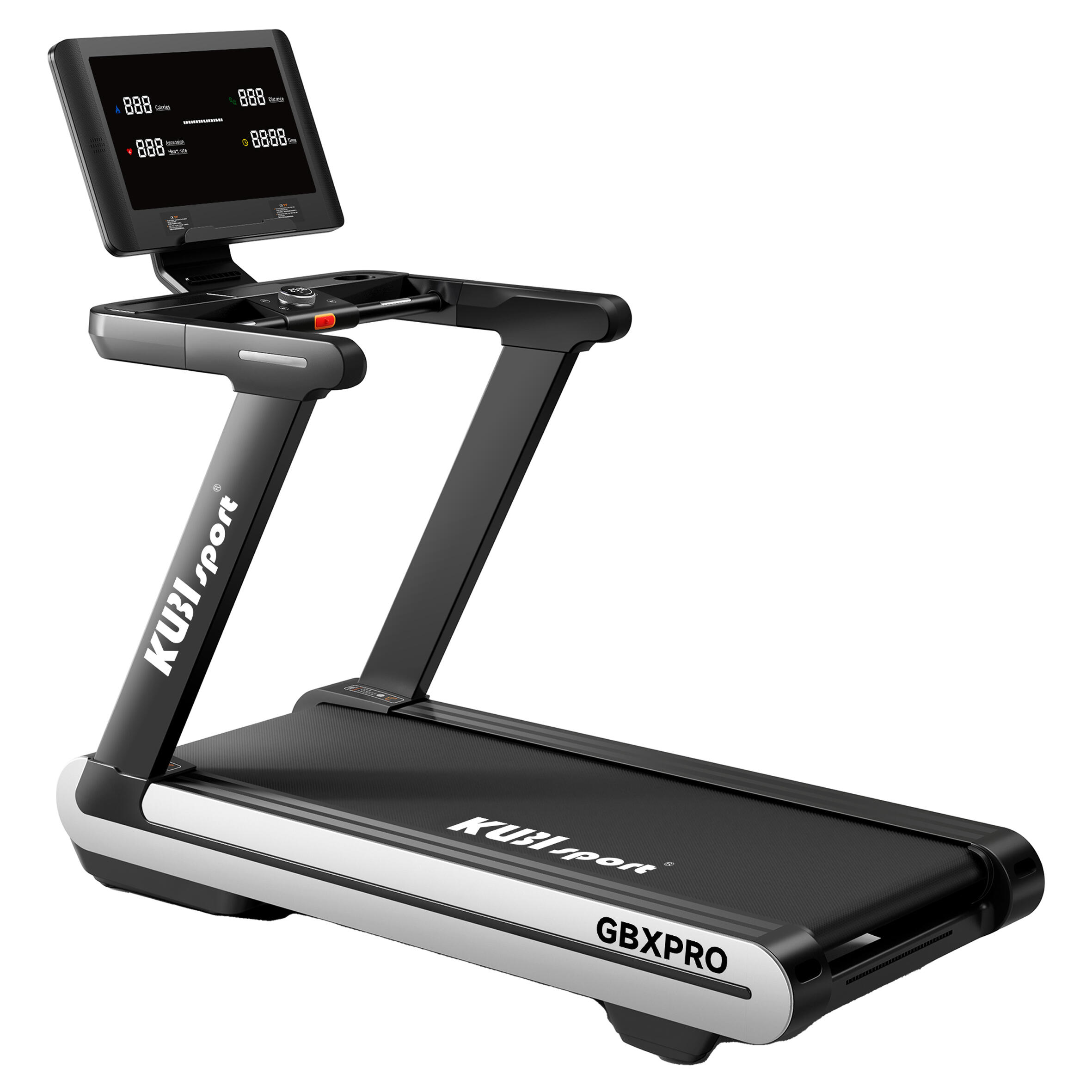 KUBISPORT Běžecký pás s extra velkou běžeckou plochou a mobilními aplikacemi GBXPRO