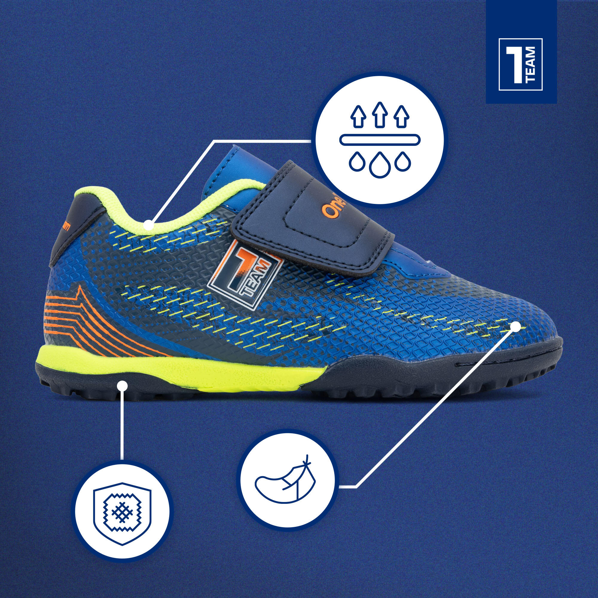 Scarpe da calcio per bambini OneTeam Robero Junior TF 3/7
