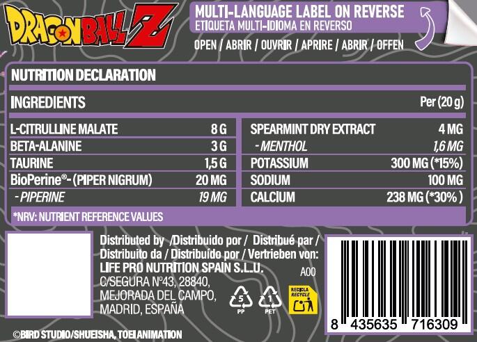 Elektro Ki Caffeine Free Dragon Ball Z Limited Edition - 400g Forest Fruits L 3/5