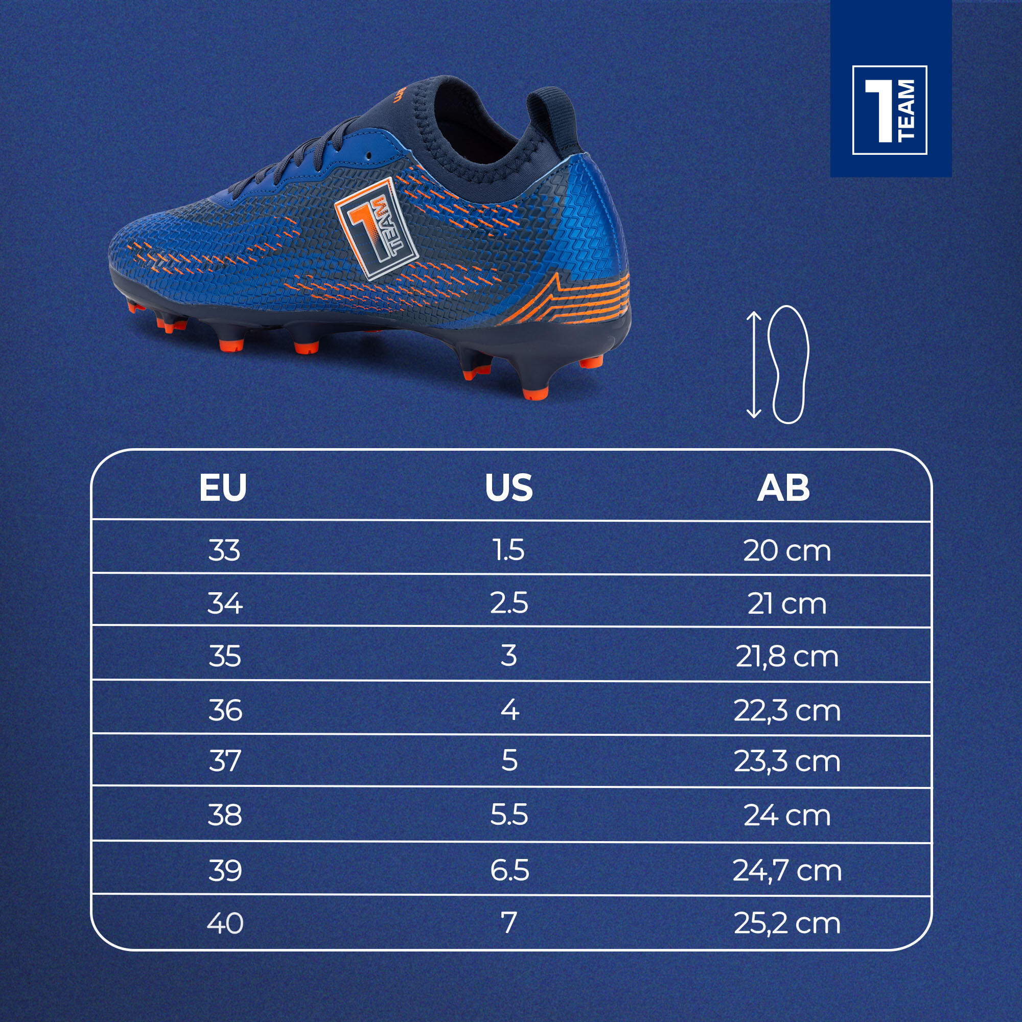 Chaussures de football pour enfants OneTeam Robero Teen FG/AG 2/7