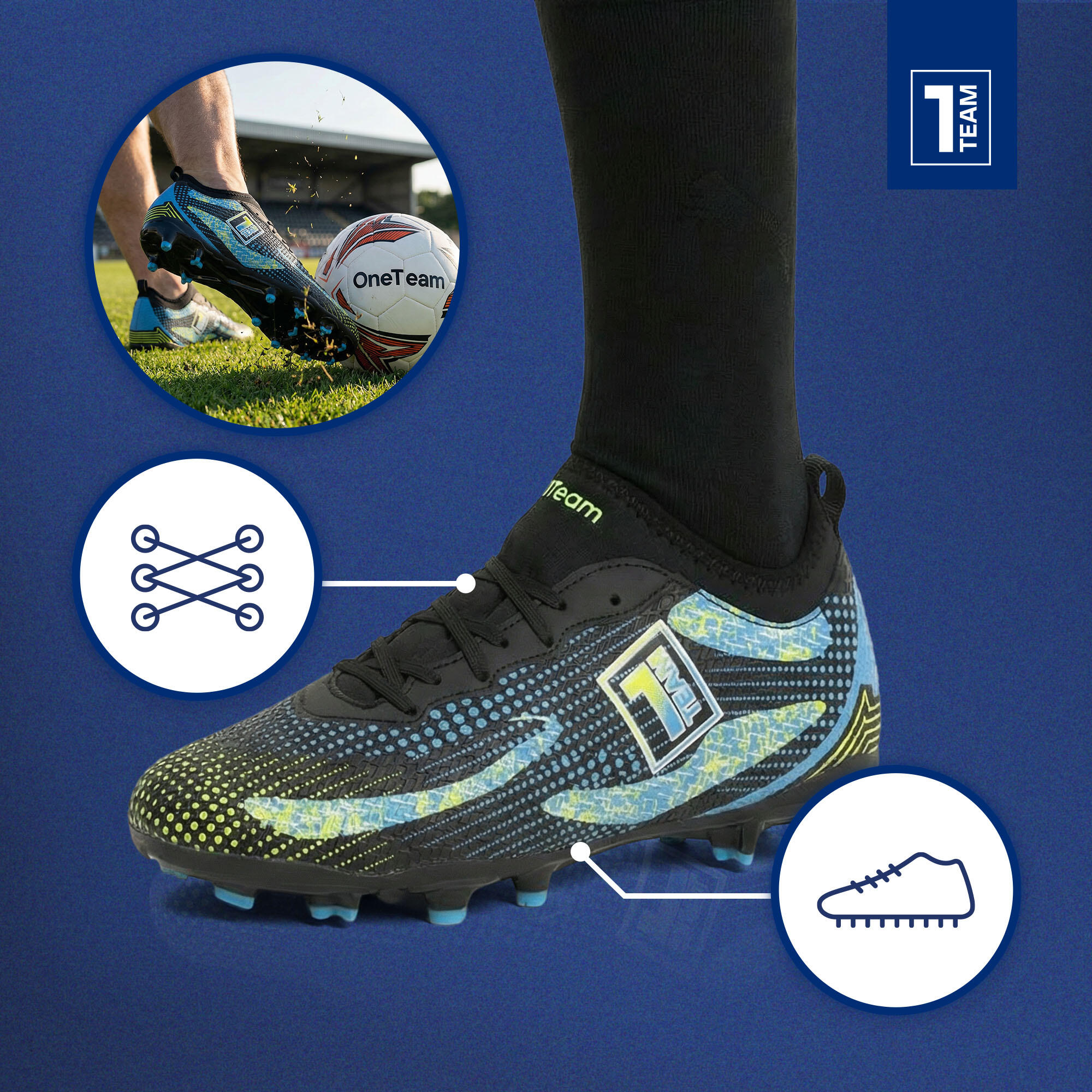 Scarpe da calcio per bambini OneTeam Robero Teen FG/AG 4/7