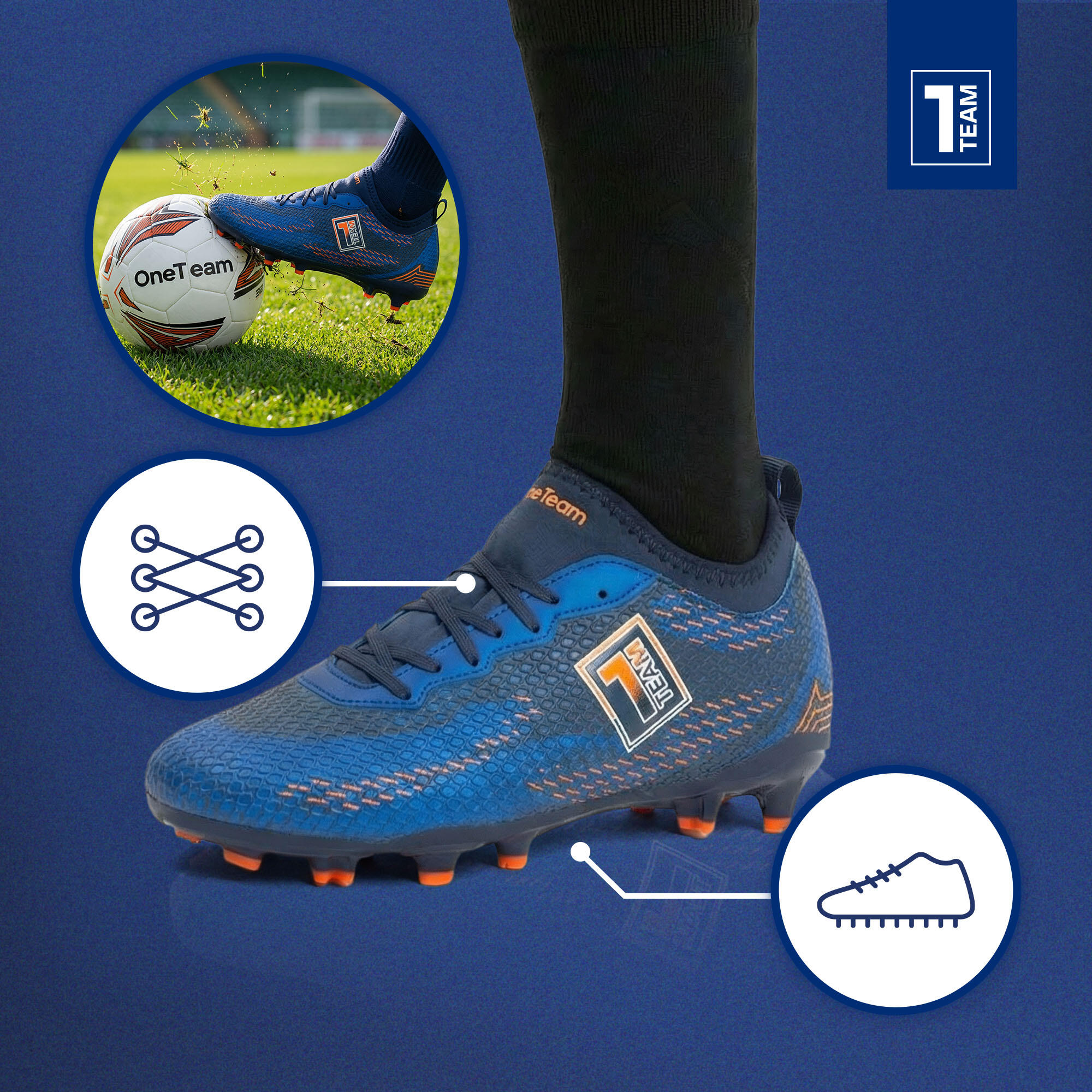 Chaussures de football pour enfants OneTeam Robero Teen FG/AG 4/7