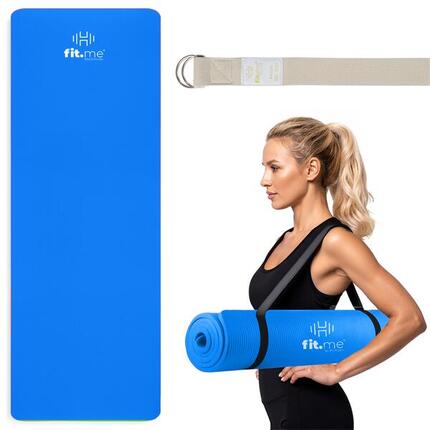 Mata do ćwiczeń i jogi NBR 1,5 cm z uchwytem Fit.me