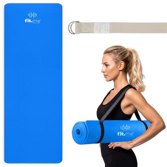 Mata do ćwiczeń i jogi NBR 1,5 cm z uchwytem Fit.me