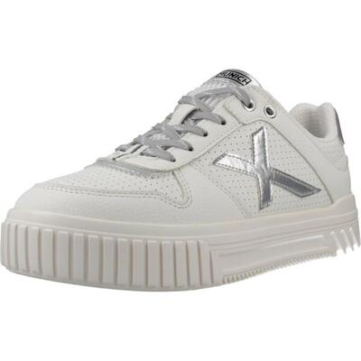 Sneakers Bianca Platform con Dettagli Argento MUNICH MINA 12