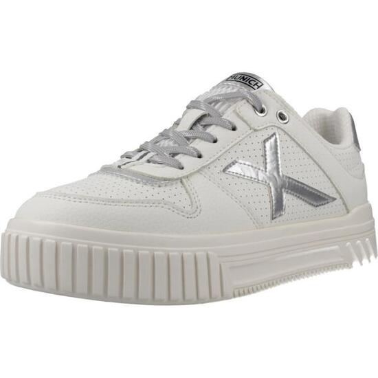 Sneakers Bianca Platform con Dettagli Argento MUNICH MINA 12