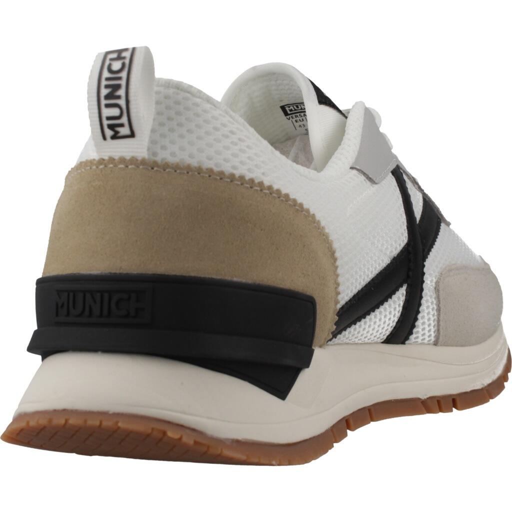 MUNICH VERSATILE 32 Sneakers Retro Running Bianche e Sabbia 3/5