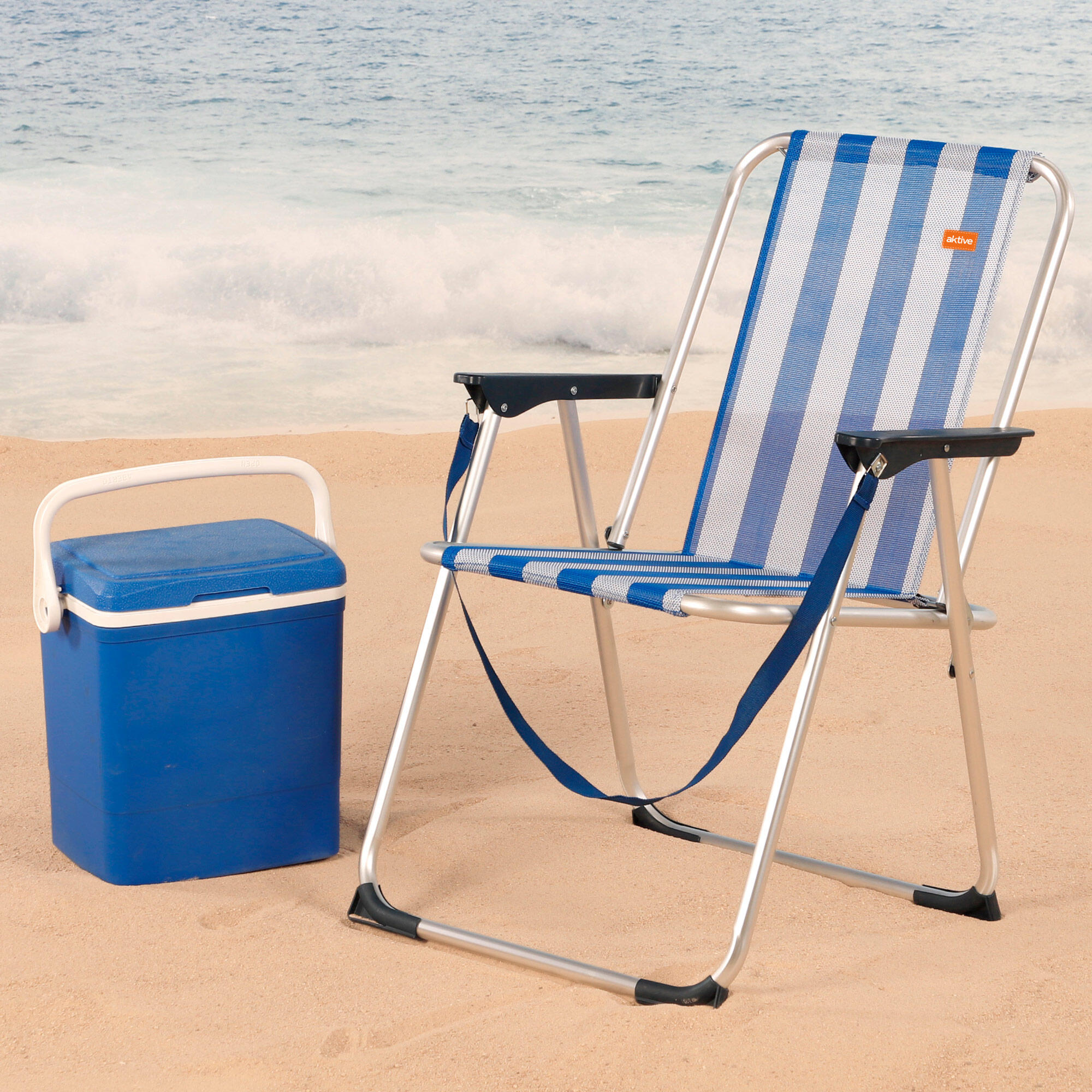 Sedia pieghevole fissa 44x45x76 cm in alluminio sailor Aktive 2/7