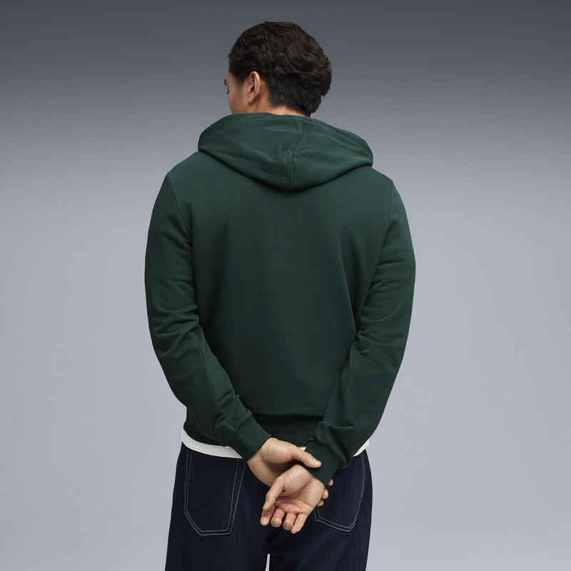 Pulover bărbați cu glugă, buzunar frontal Ftblculture, verde închis PUMA