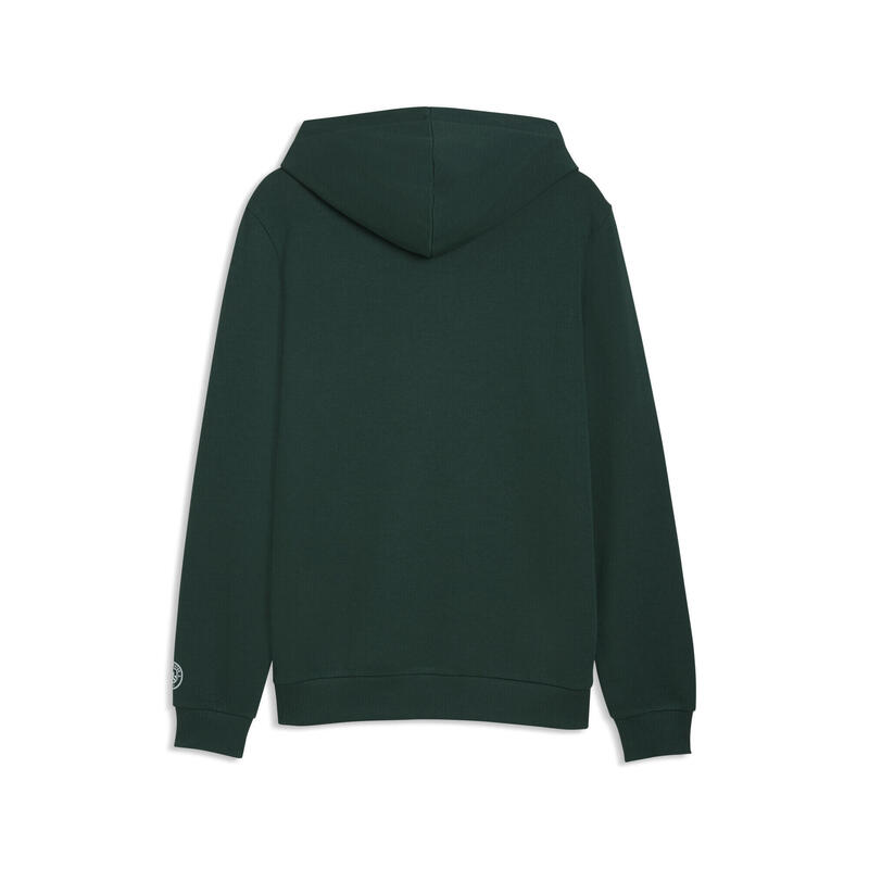Pulover bărbați cu glugă, buzunar frontal Ftblculture, verde închis PUMA
