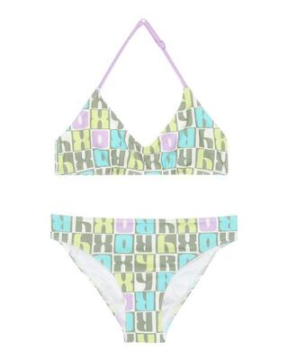 Zweiteiliges bralette-bikini-set letter up grün meisjes 6-16