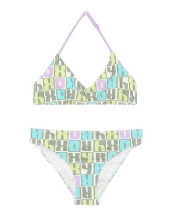 Zweiteiliges Bralette-Bikini-Set LETTER UP SET Grün Meisjes 6-16
