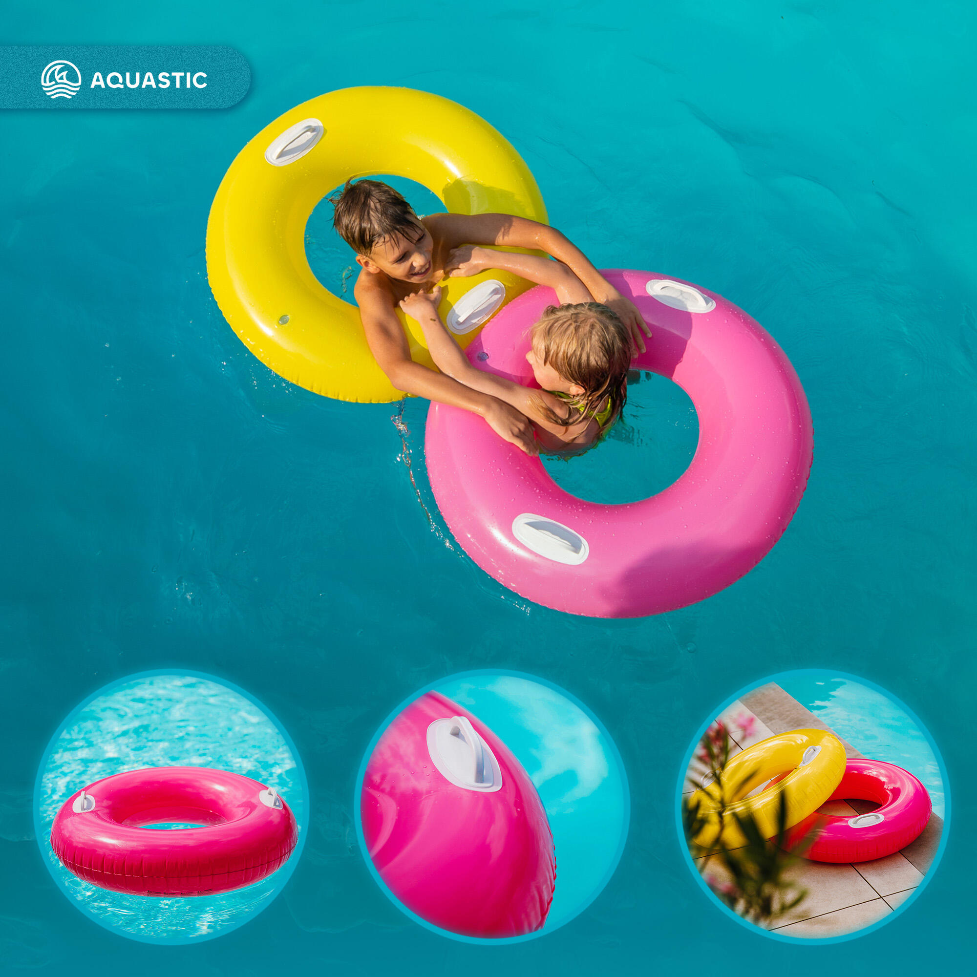 Anello da nuoto per bambini AQUASTIC 4/7
