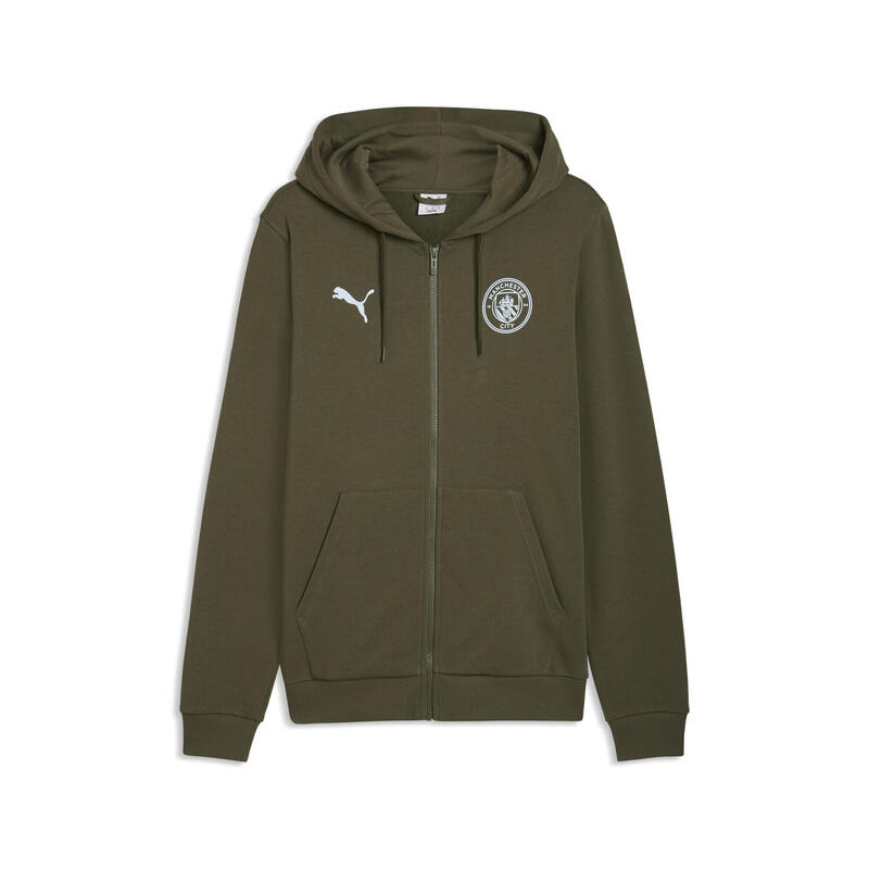 Geacă bărbați cu glugă Ftblculture, verde măsliniu PUMA