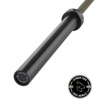 Barre Olympique Verte 220cm x 50mm, 8 Roulements Fitness Tech