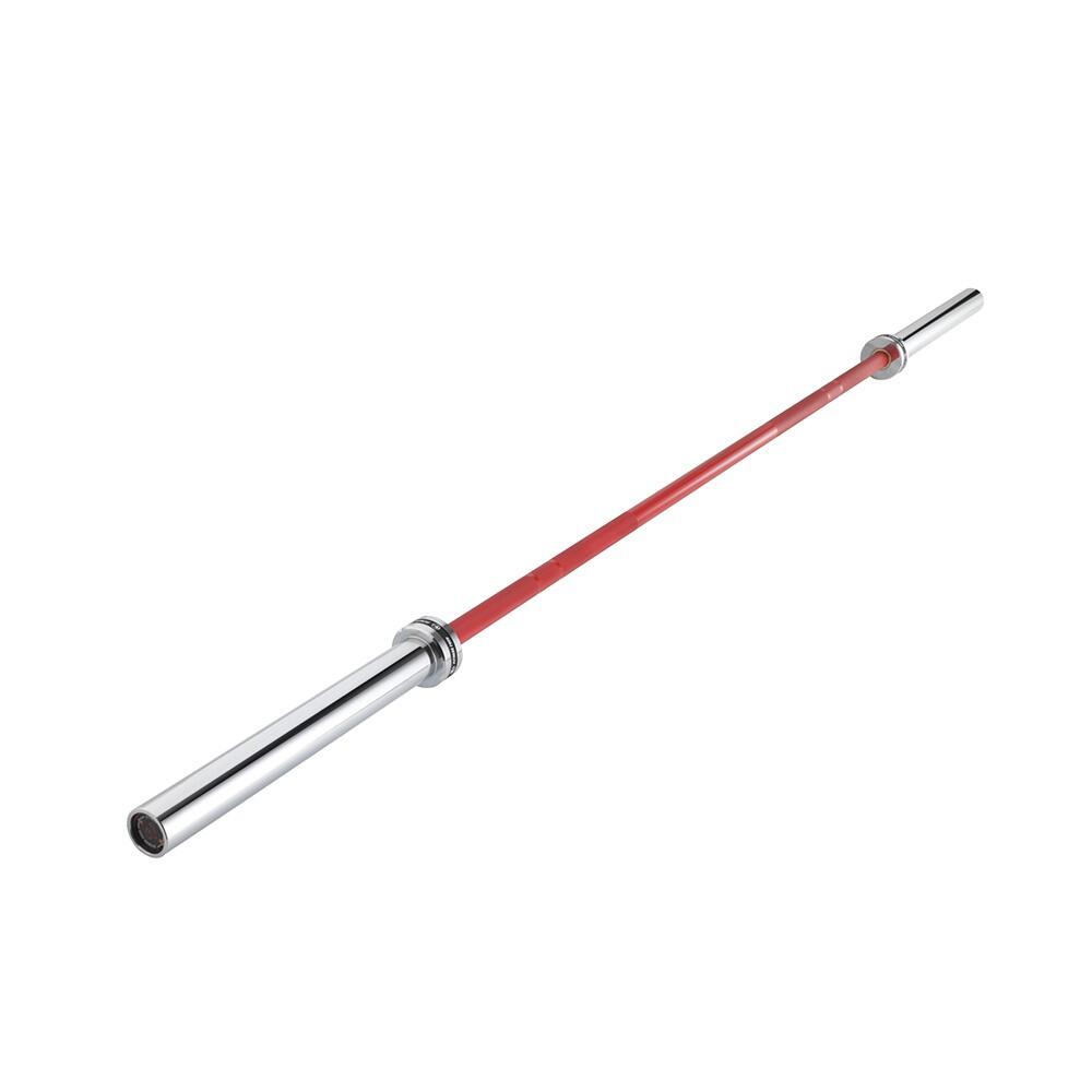 Barre Olympique 2,2m * 50mm 4 Roulements Rouge 365kg Fitness Tech 2/8