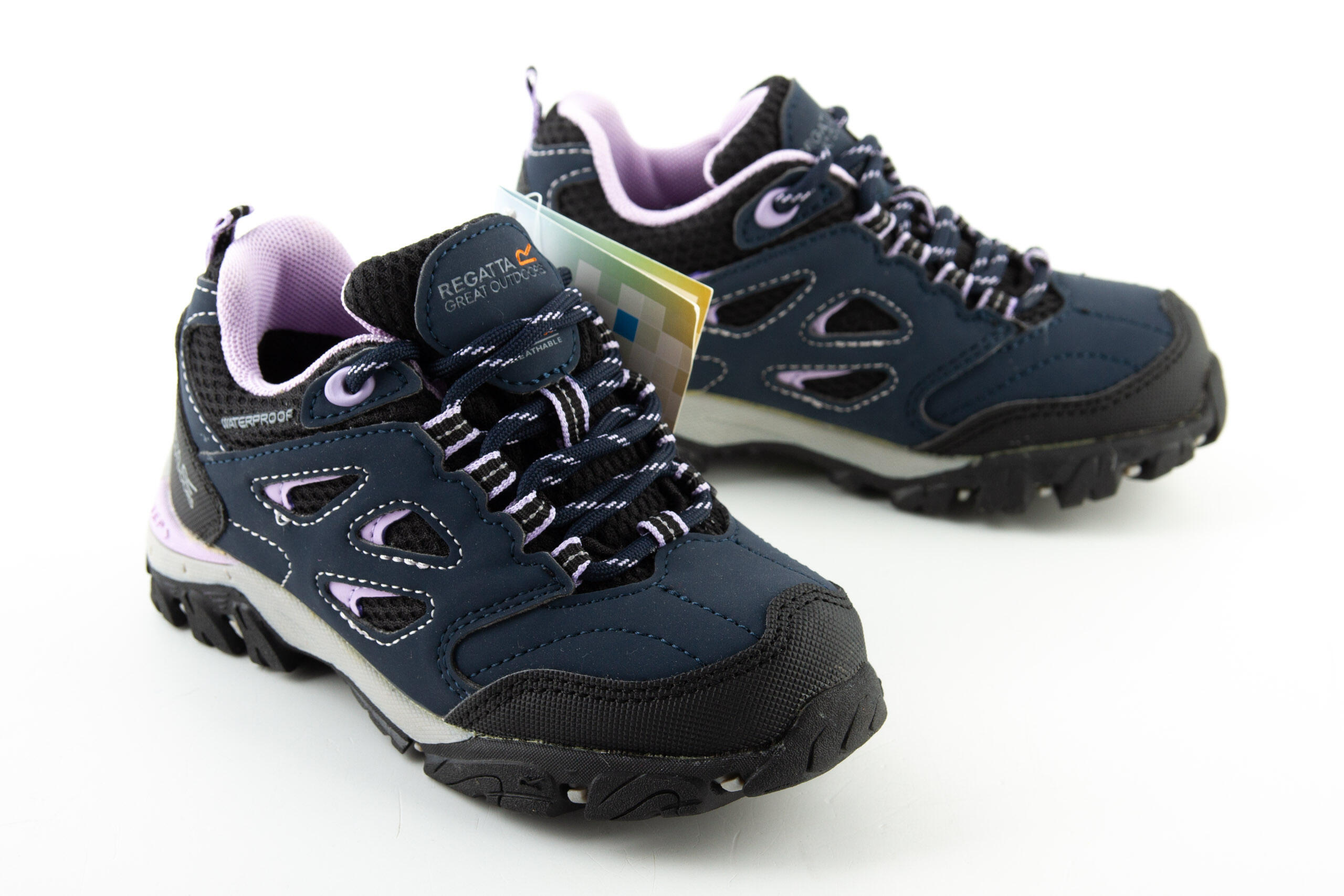 Bottes de trekking Regatta Holcombe pour enfants, imperméables et basses 3/7