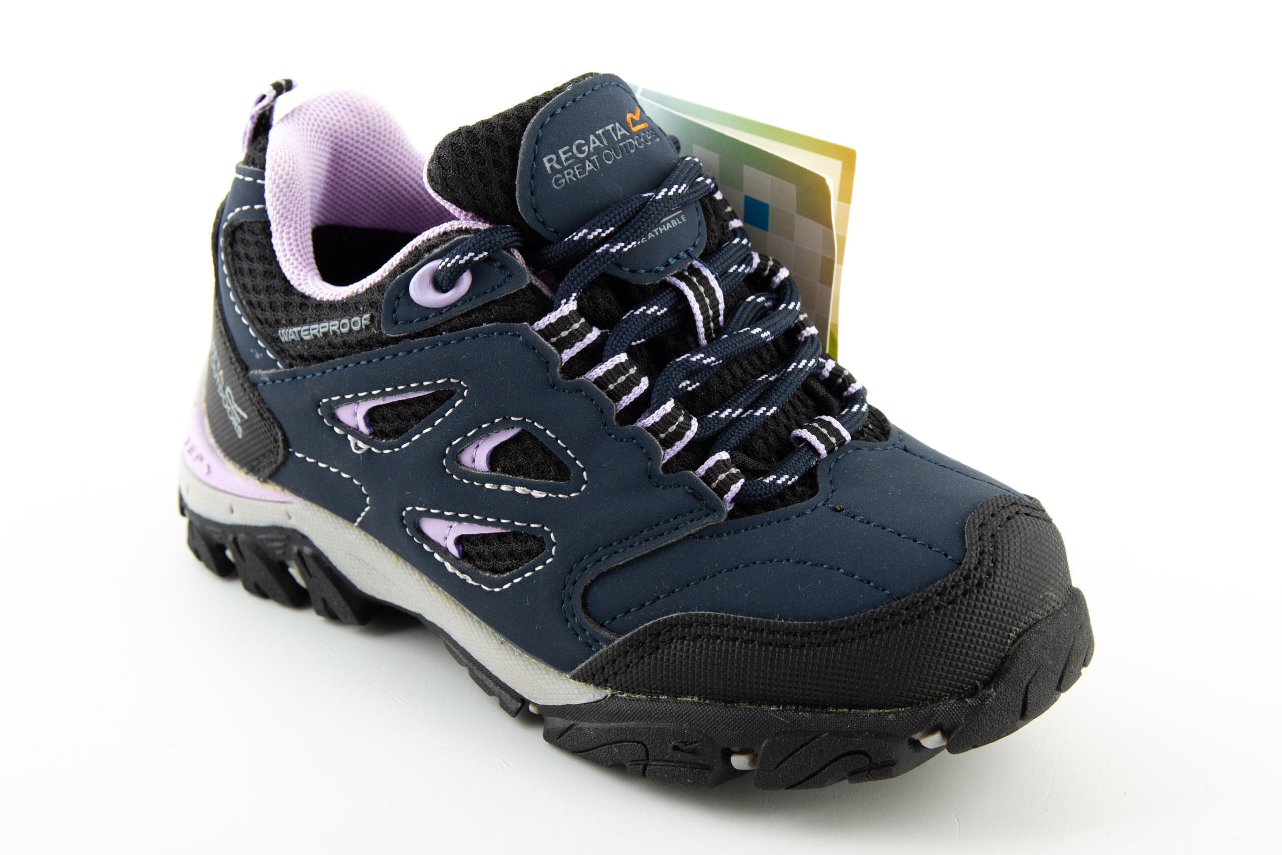 Bottes de trekking Regatta Holcombe pour enfants, imperméables et basses 2/7