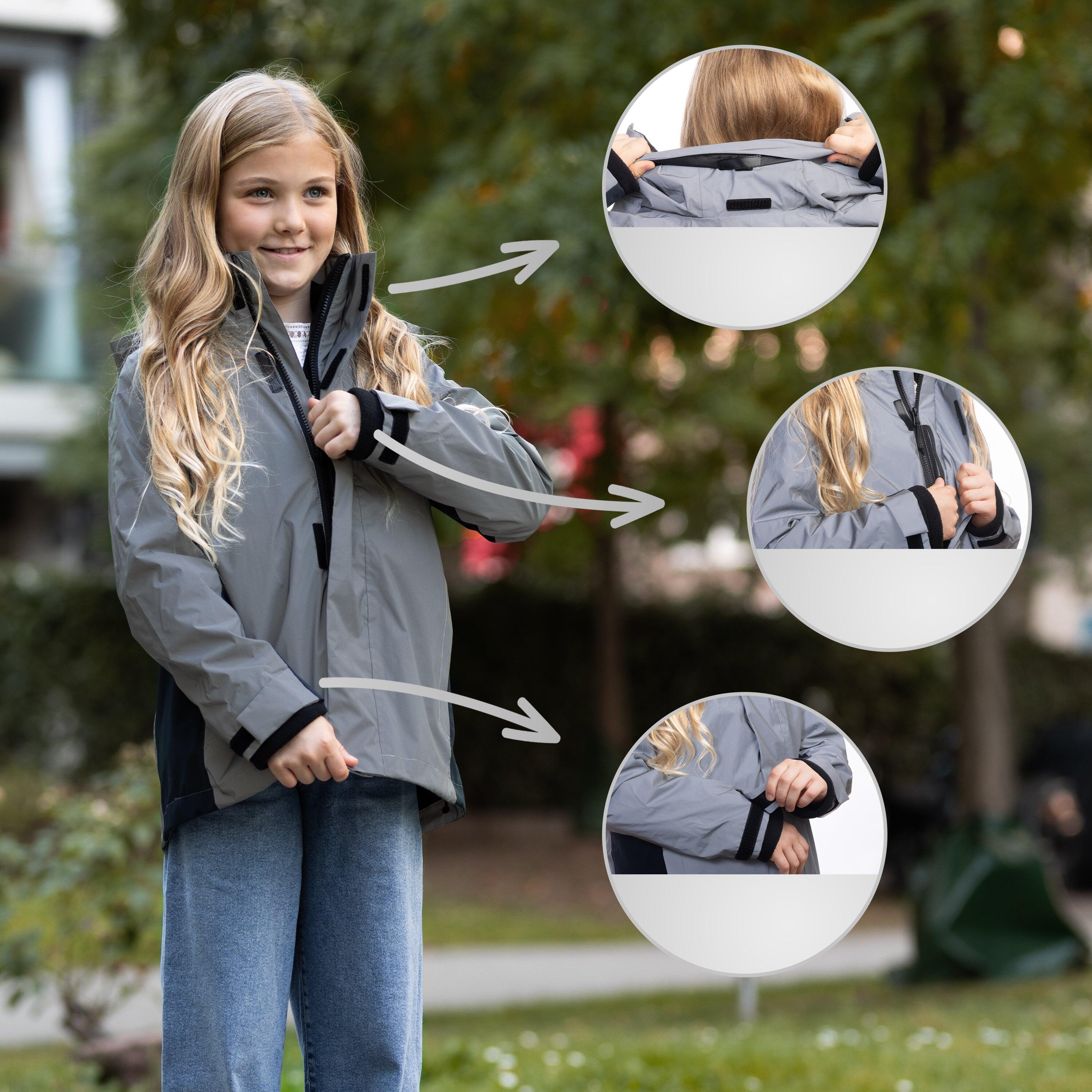 3in1 Smart Jacket - Reflektierende Jacke mit Fleece Zipp-In für Jungen & Mädchen 6/7