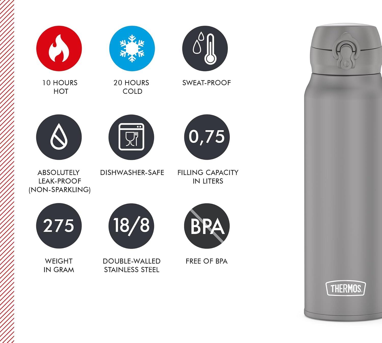 Botella térmica 750ml THERMOS Ultralight Moon Rock 3/4