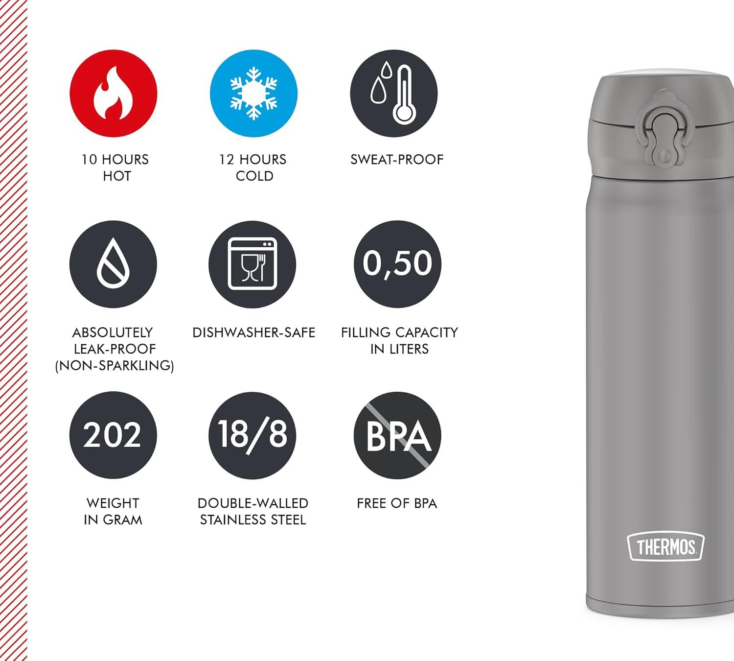 Botella térmica 500ml THERMOS Ultralight Moon Rock 5/5