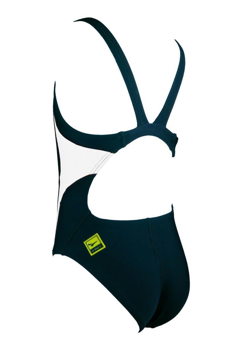 Fato de banho FINIS Bladeback para menina - Navy/Branco - UK 26 (EU 36) 3/4