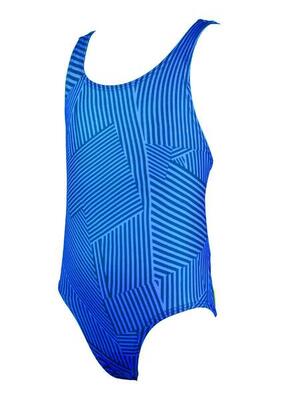 Finis girl's maze bladeback badpak - blauw - maat 22