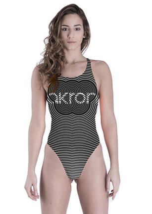 Maillot de bain Akron Olly Circle fille - Noir - Taille 32