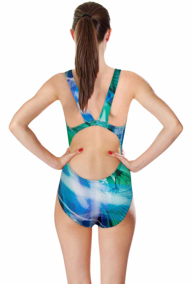 Maillot Turbo Light femme - Bleu multicolore - UK 42 (EU 52) 2/5