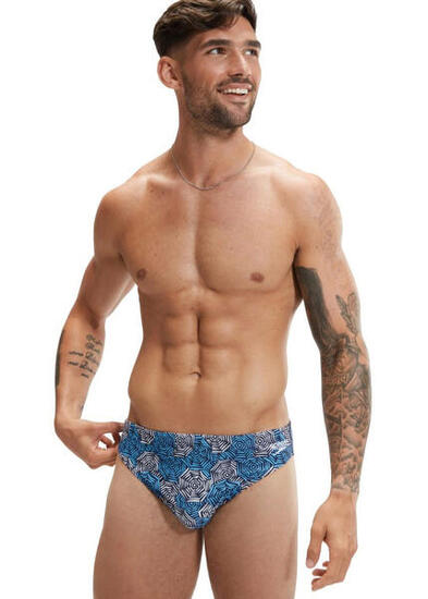 Slip de bain Speedo Escape 5 cm homme - Bleu/Blanc - UK 28