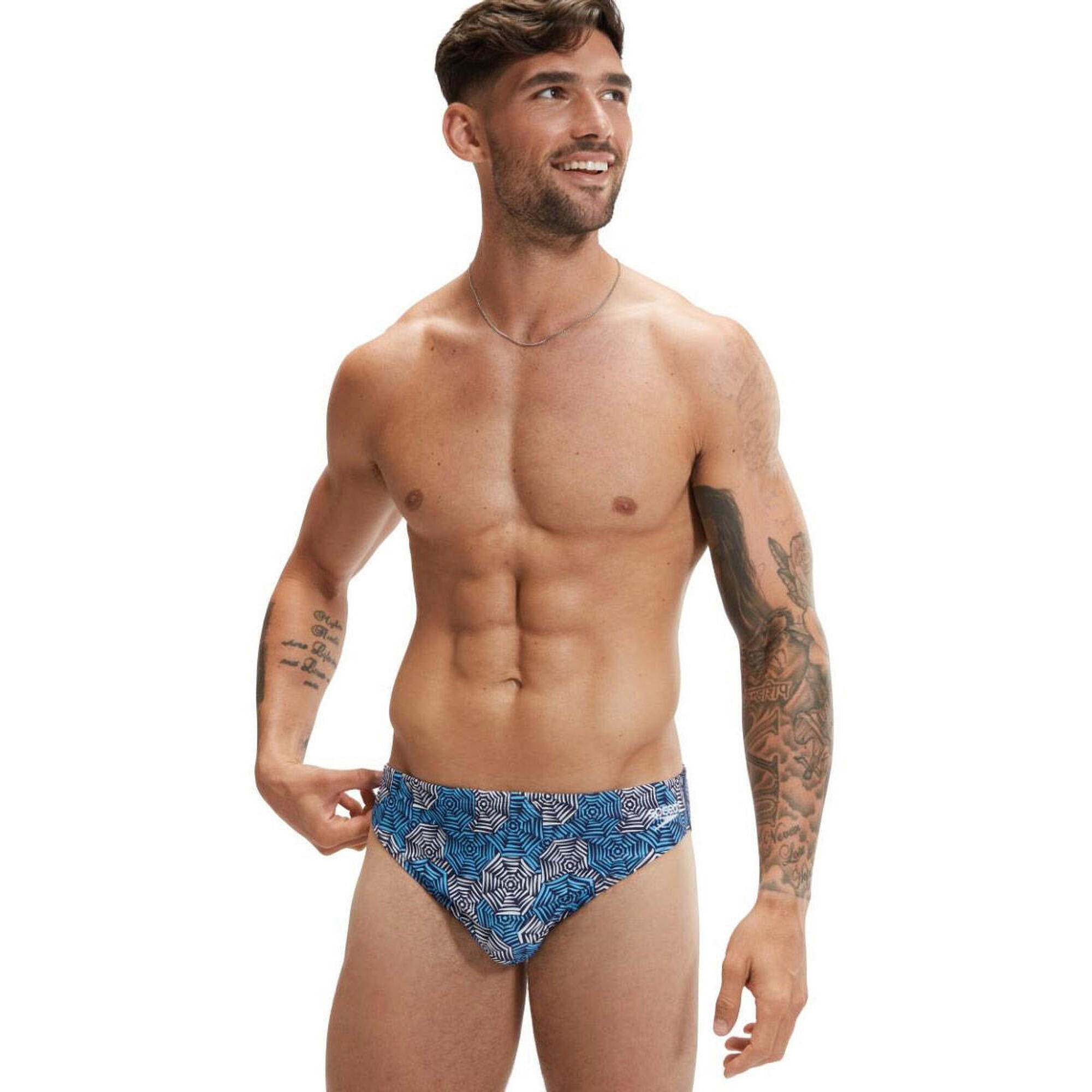 Speedo 5 Cm Escape Slip - Niebiesko-Białe - Rozmiar 28