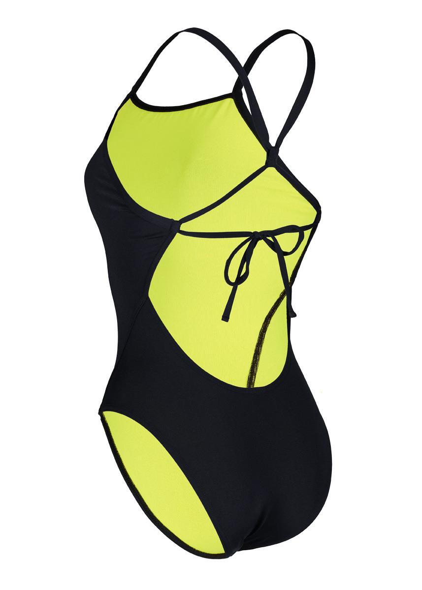 Maillot femme Aqua Sphere Essential Tie Back noir/vert électrique taille 38 3/6