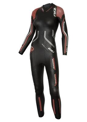 2xu dames propel pro wetsuit - zwart / meloen