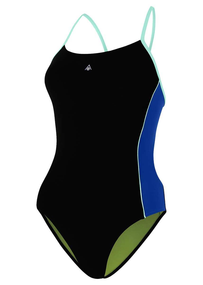 Maillot fille Aqua Sphere Orla - Noir/Bleu Roi - 10 ans 2/5