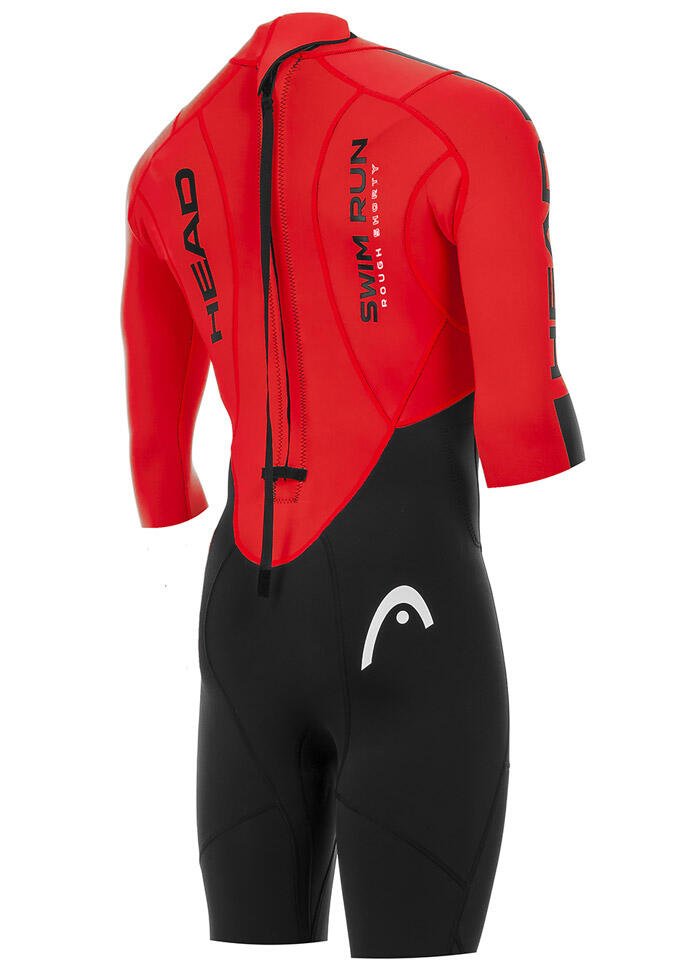 HEAD Swimrun Shorty Homem XS - Neoprene 2 mm Preto/Vermelho 2/2