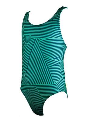 Finis maze bladeback badpak voor meisjes - groen - maat 24