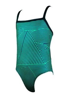 Finis maze bladeback badpak meisjes - groen - maat 22
