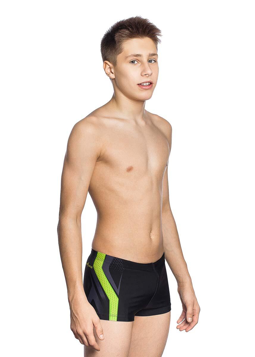 Mad Wave Short de bain Brave pour garçon - Noir / Jaune 3/4