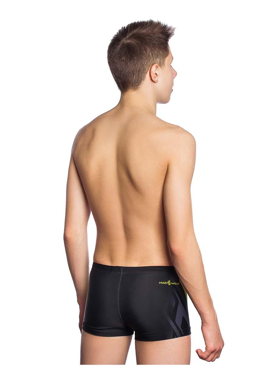 Mad Wave Short de bain Brave pour garçon - Noir / Jaune 2/4