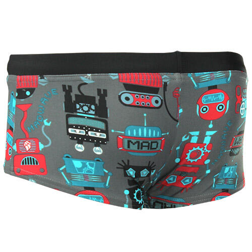 Maillot garçon Mad Wave Robots rouge/noir taille 14-15 3/5