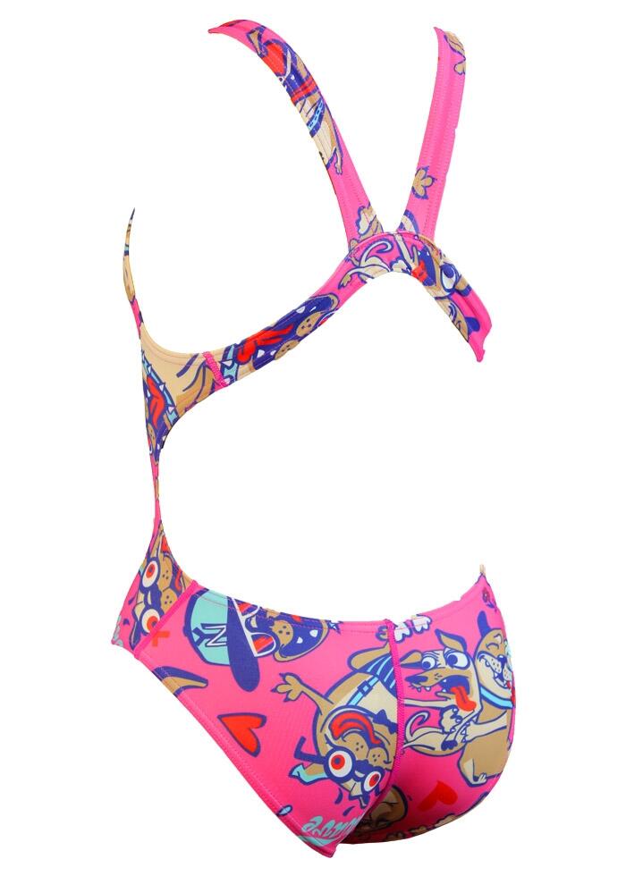 Bañador rosa Mad Wave para niña, 7-8 años 2/3