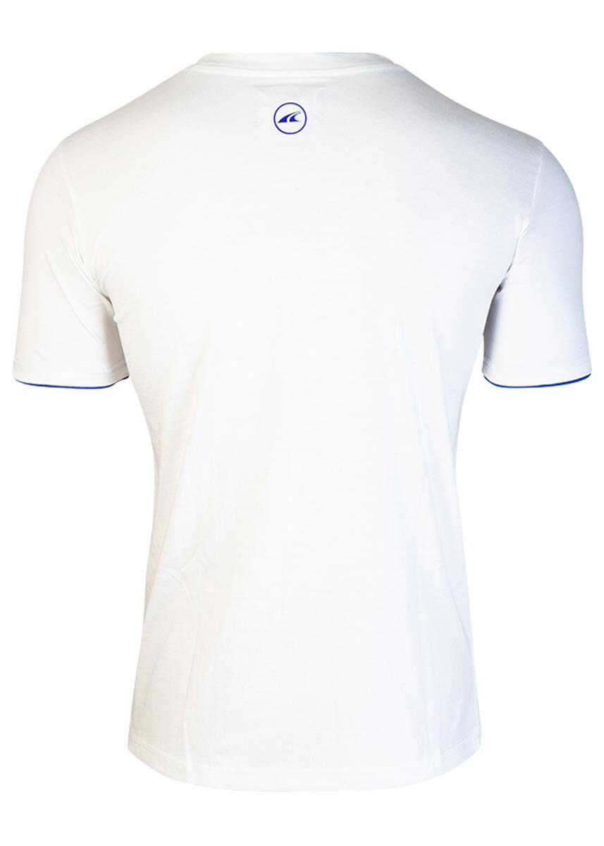 T-shirt Akron New Orleans coton blanc/bleu marine taille S 3/5