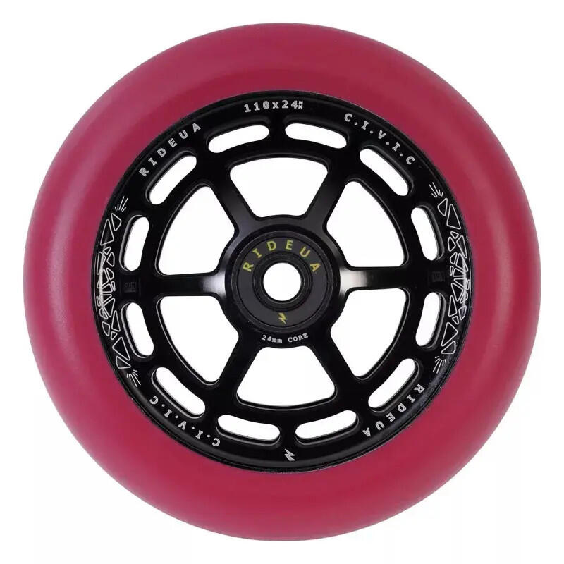 URBANARTT Roue Civic 110x24mm Noir Rouge Automne [x2] 2/6