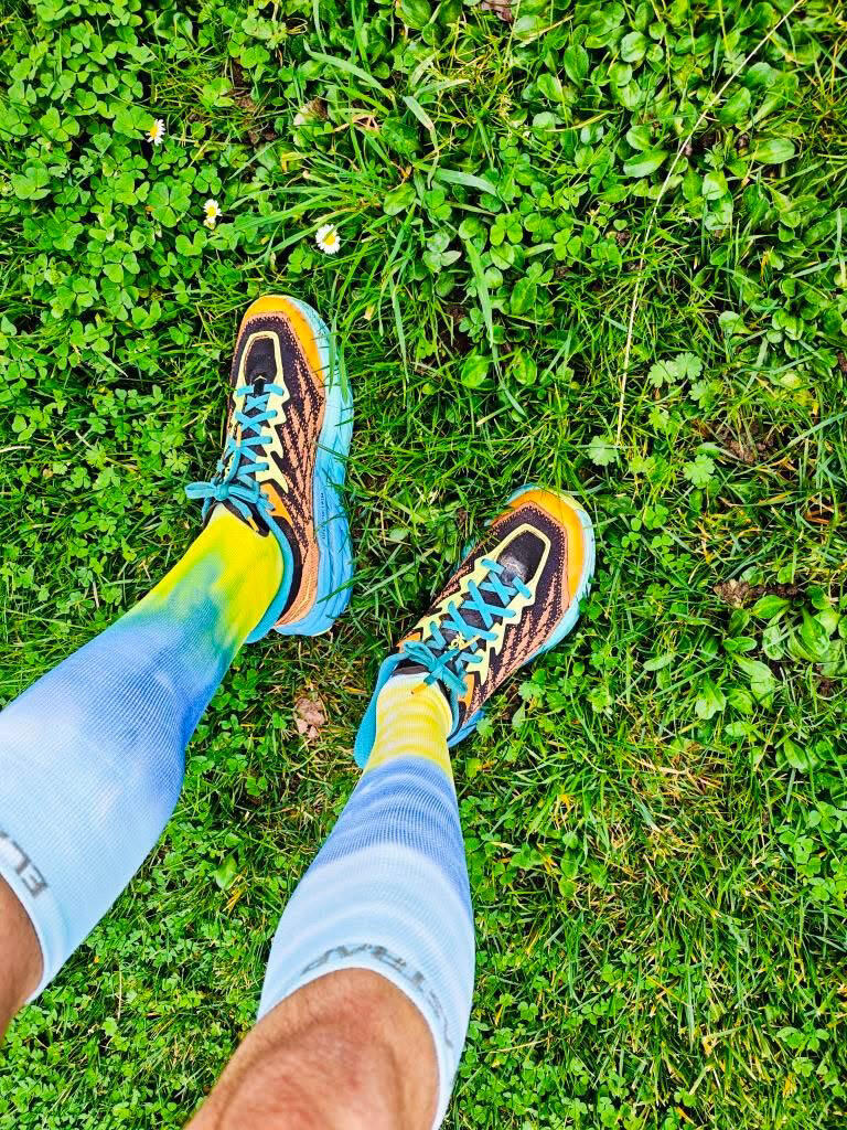 Chaussettes de compression hautes - Running, course, vélo et sports - Tie & dye 7/7