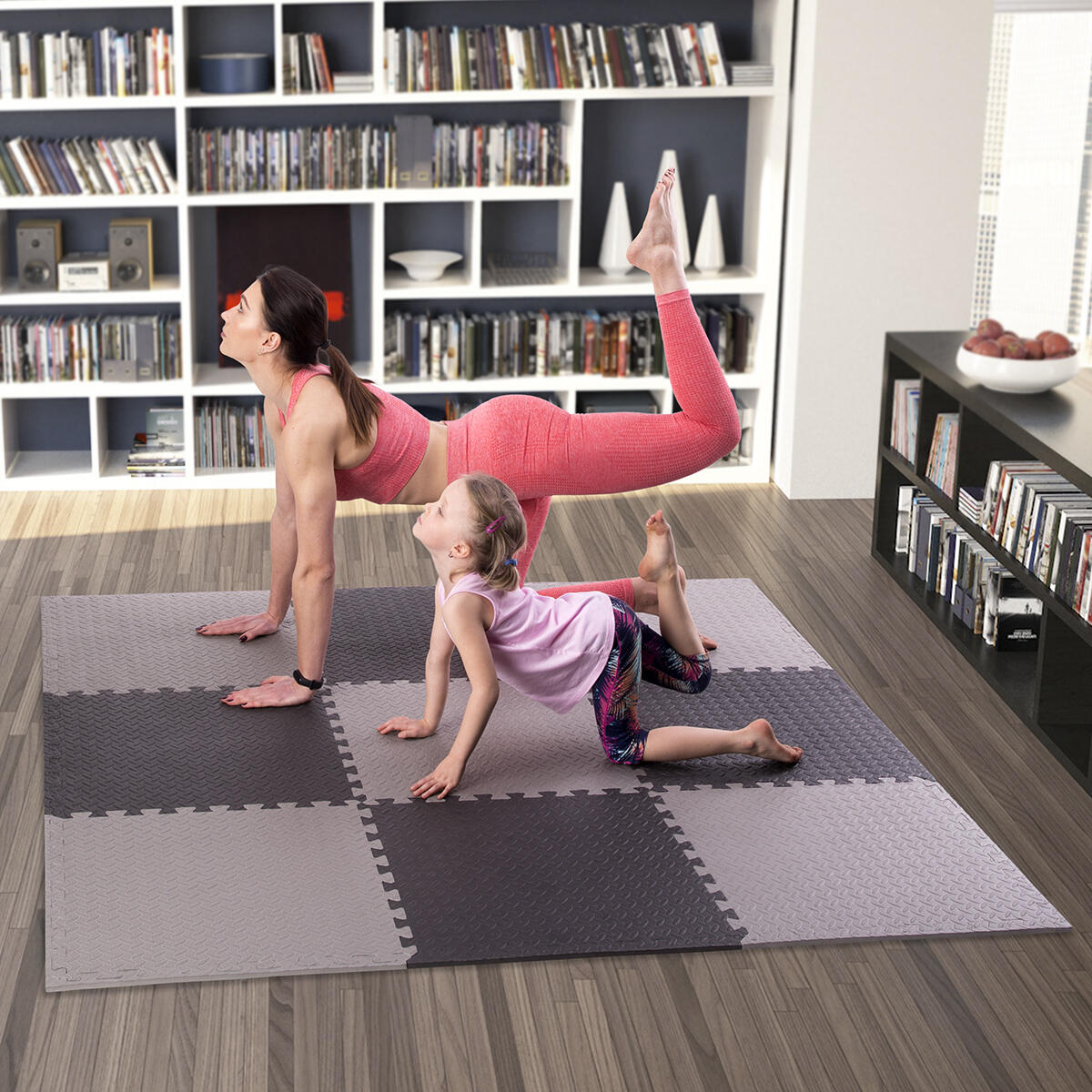 Tapis puzzle - Set de 9 - 12 mm - Gris clair 3/7