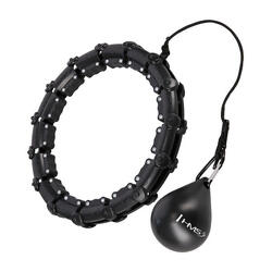 Hula hoop avec bosses et poids - Noir