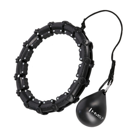 Hula Hoop z Guzikami i Obciążeniem - Czarny