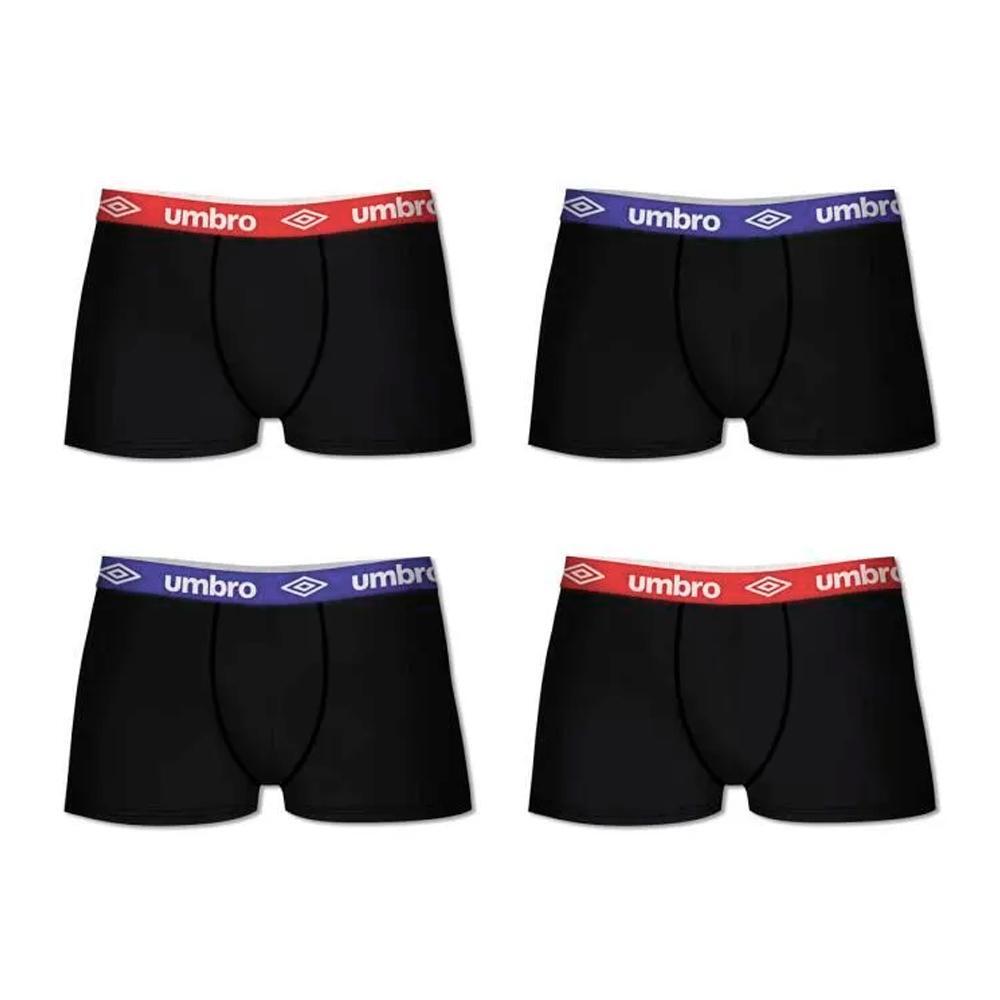 Umbro Boxershorts Herren, 4er Pack, Schwarz/Blau/Rot 2/2